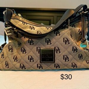 Dooney & Bourke Black and Tan Women's Bag